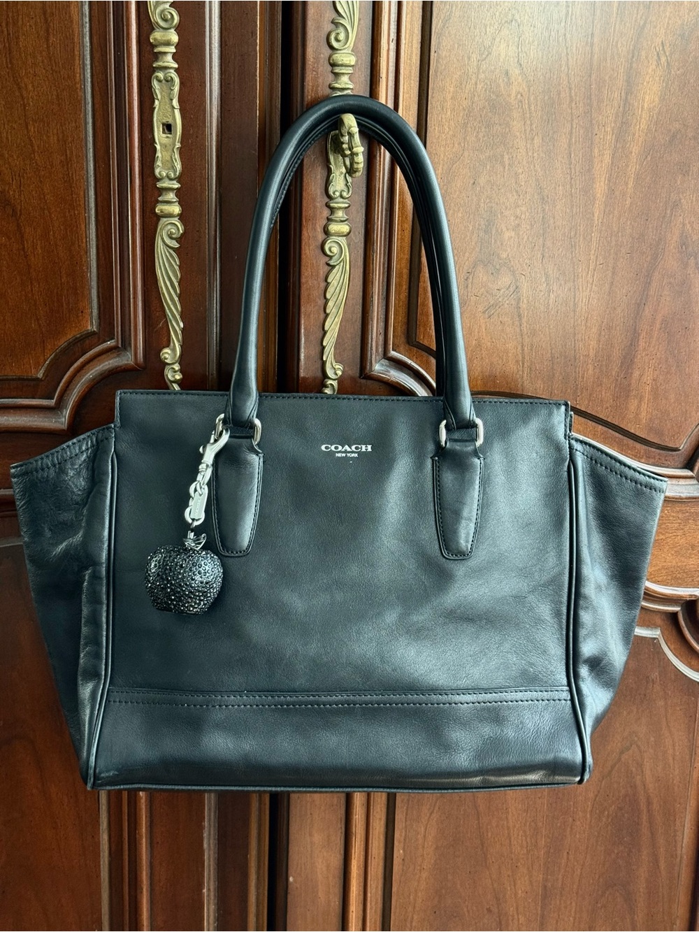 COACH Black Leather Tote vintage